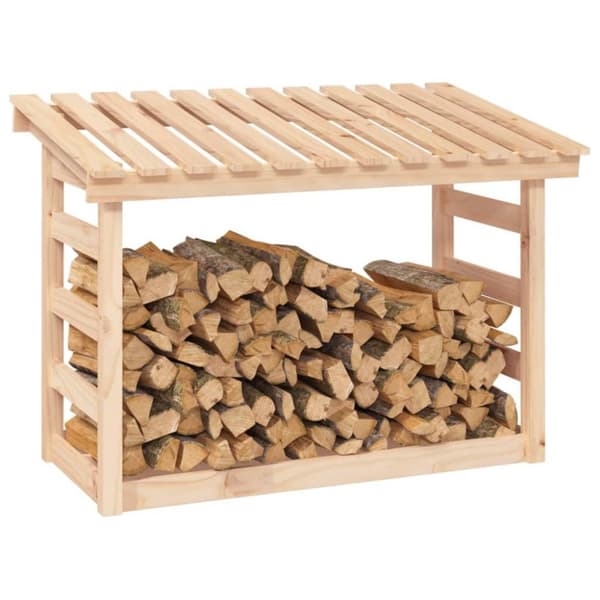 vidaXL Vedställ 108x64,5x78 cm massiv furu