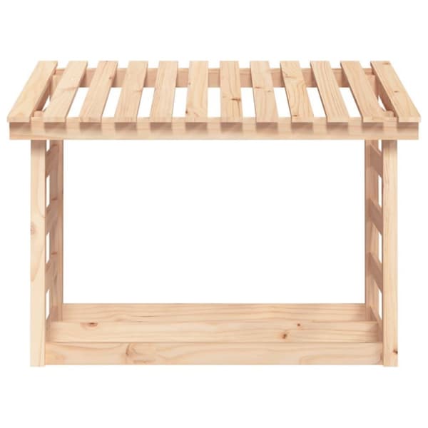 vidaXL Vedställ 108x64,5x78 cm massiv furu