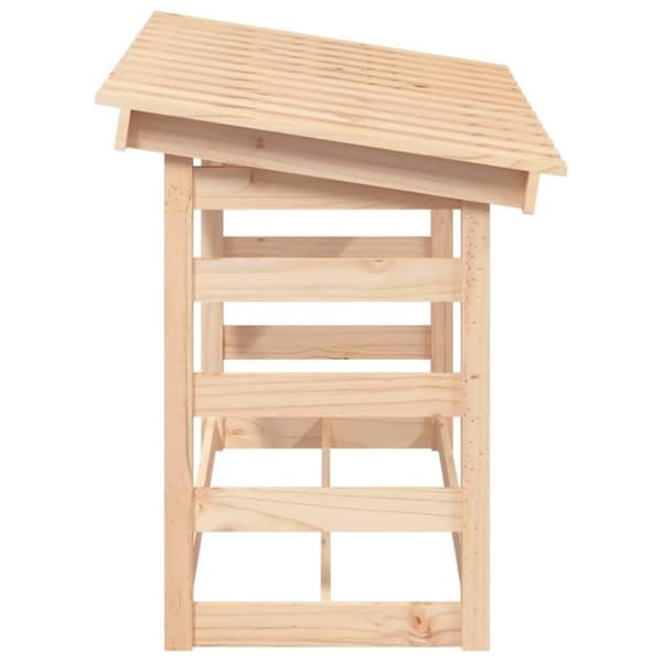vidaXL Vedställ 108x64,5x78 cm massiv furu