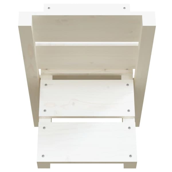 vidaXL Vedställ Vit 47x39,5x48 cm massiv furu