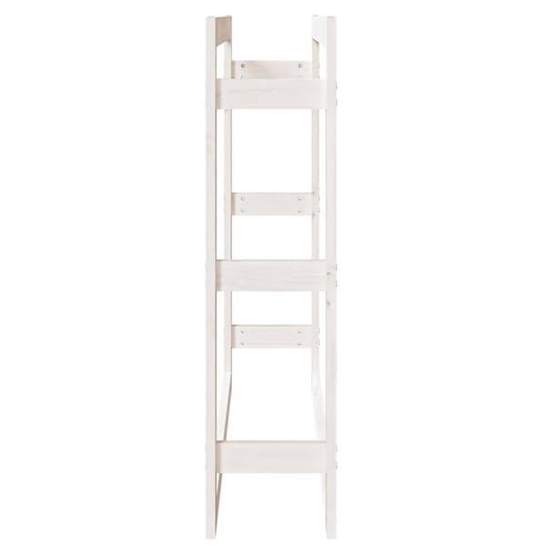 vidaXL Vedställ vit 100x25x100 cm massiv furu