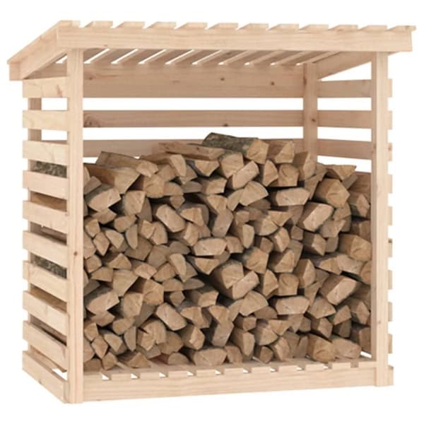 vidaXL Vedstativ 108x73x108 cm heltre furu