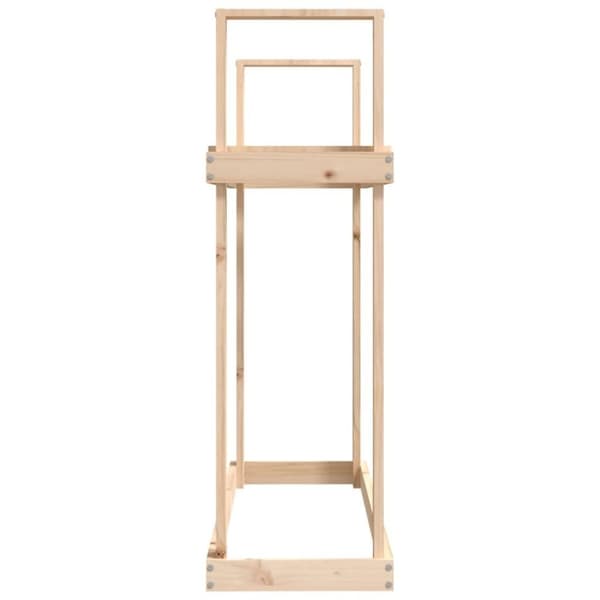 vidaXL brændestativ 1110x35x108,5 cm massivt fyrretræ
