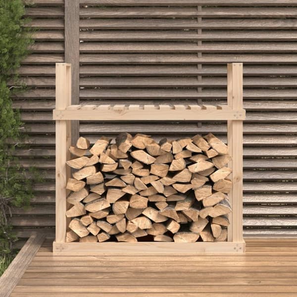 vidaXL Vedställ 110x35x108,5 cm massiv furu