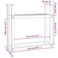 Miniatyrbild 7 av 9: vidaXL Vedställ honungsbrun 110x35x108,5 cm massiv furu