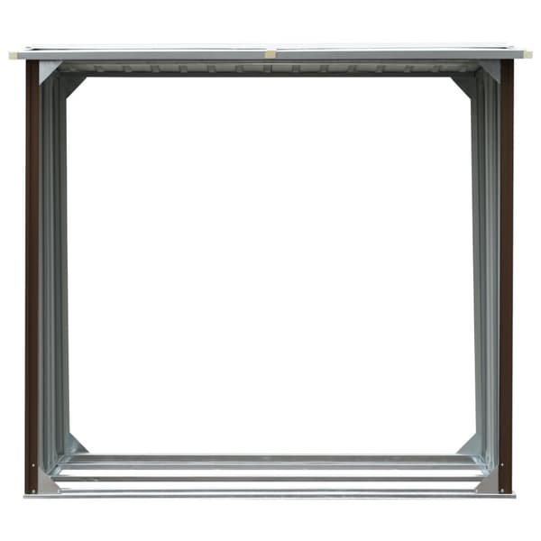 brændeskur 172 x 91 x 154 cm galvaniseret stål brun