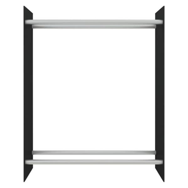 brændestativ 80x35x100 cm hærdet glas sort