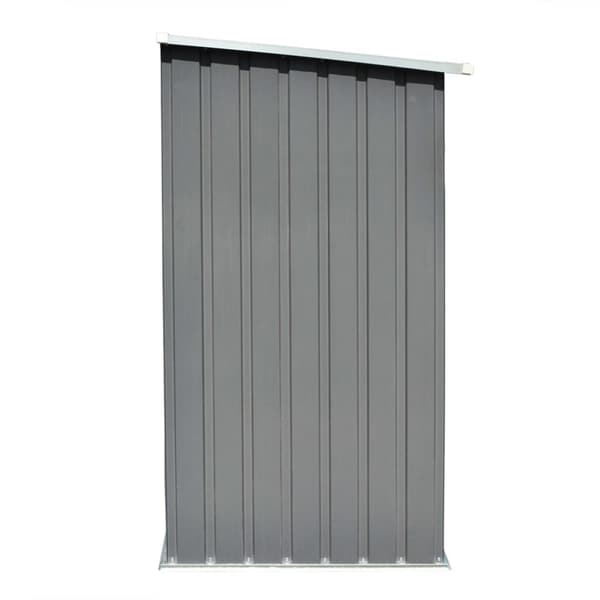 brændeskur til haven galvaniseret stål 163 x 83 x 154 cm grå