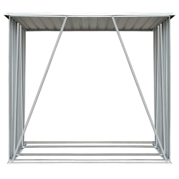 Vedskjul galvaniserat stål 163x83x154 cm grön