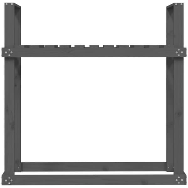 Polttopuuteline harmaa 110x35x108,5 cm täysi mänty