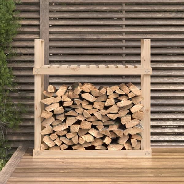 brændestativ 1110x35x108,5 cm massivt fyrretræ