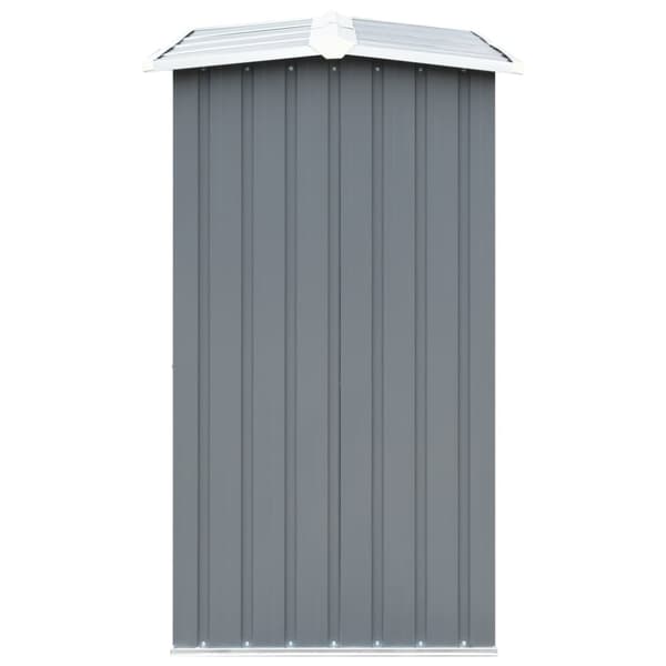 brændeskur til haven galvaniseret stål 172 x 91 x 154 cm grå