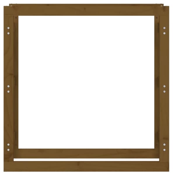 brændestativ 100x25x100 cm massivt fyrretræ gyldenbrun