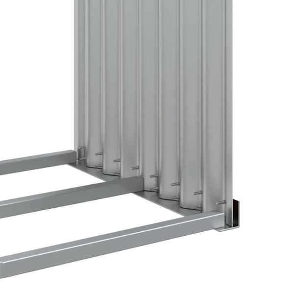 brændestativ 120x45x100 cm galvaniseret stål brun