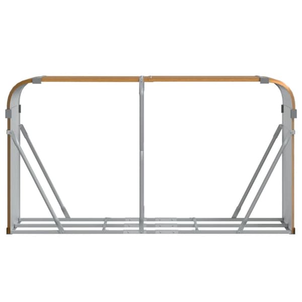 brændestativ 180x45x100 cm galvaniseret stål lysebrun