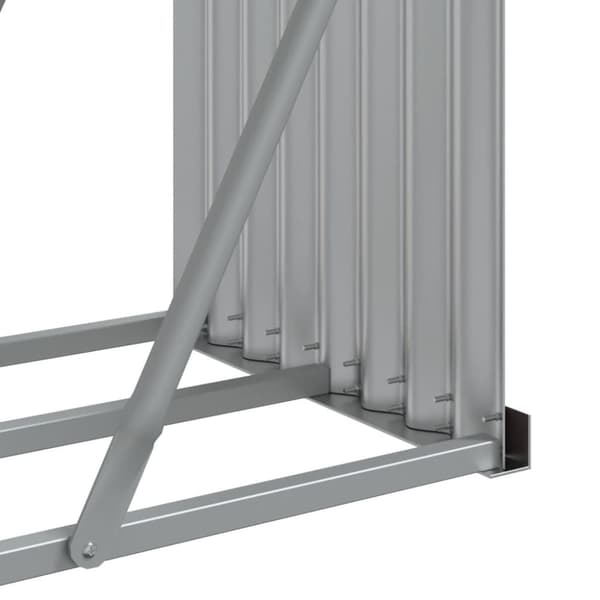 brændestativ 180x45x100 cm galvaniseret stål lysebrun