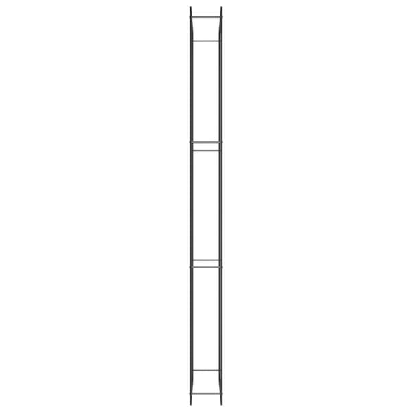 Polttopuuteline mattamusta 110x28x312 cm teräs
