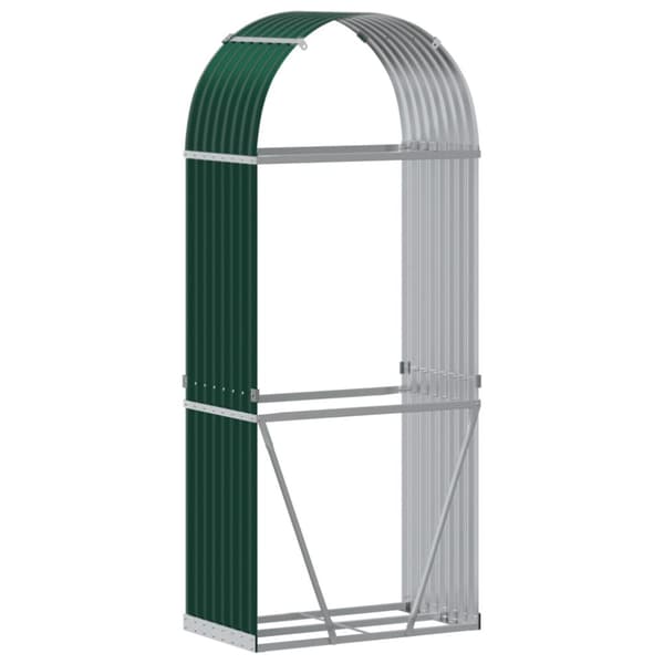 brændestativ 80x45x190 cm galvaniseret stål grøn