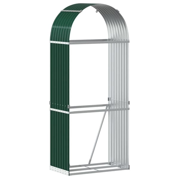 brændestativ 80x45x190 cm galvaniseret stål grøn
