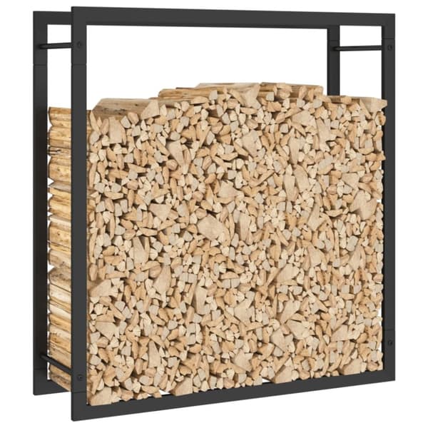 brændestativ 80x28x86 cm stål matsort