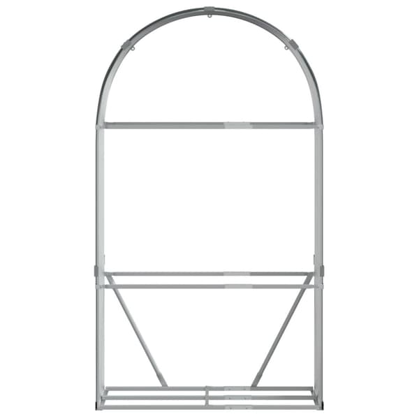 brændestativ 120x45x210 cm galvaniseret stål antracitgrå