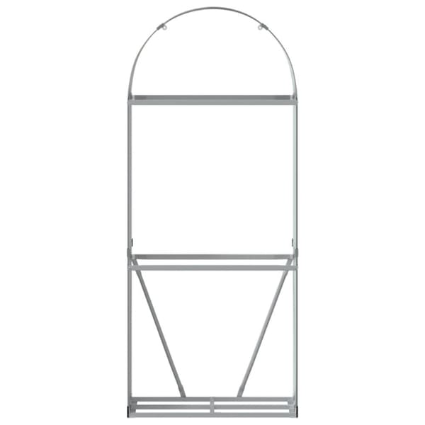 brændestativ 80x45x190 cm galvaniseret stål brun