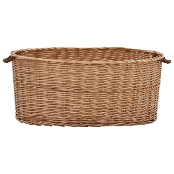 Polttopuukori kantokahvoilla 78x54x34 cm luonnollinen paju