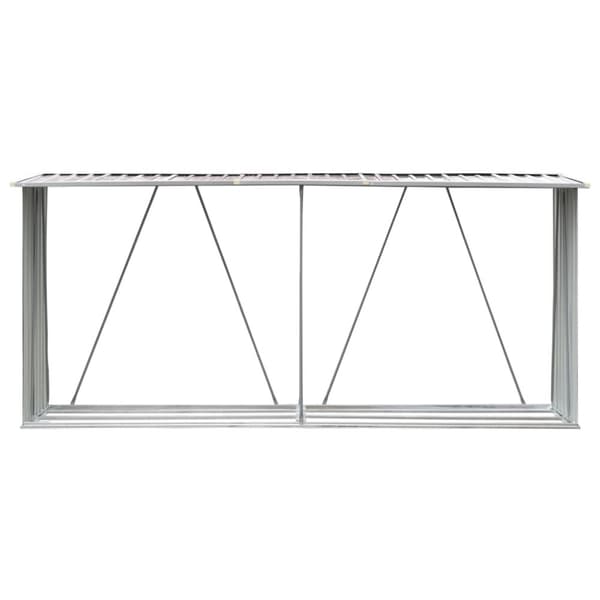Puuvaja galvanoitu teräs 330x84x152 cm ruskea