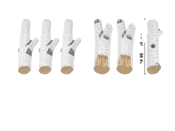 Kaasutakka Keramiikkalohkot, Lämmönkestävät, Pinottavat Puunoksat, 10 kpl 6pcs