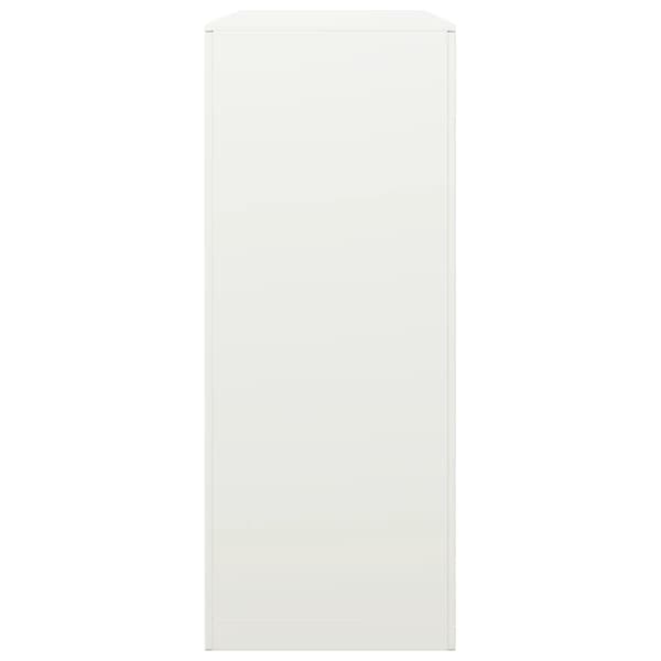 Polttopuuteline valkoinen 100x40x100 cm teräs