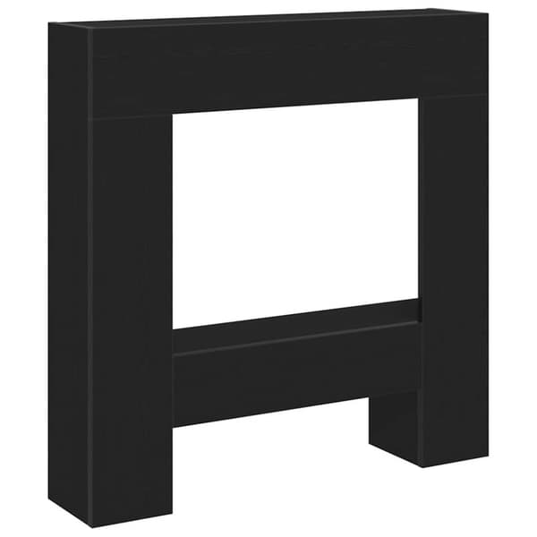 Öppen spis infattning svart ek 81x18x82 cm konstruerat trä