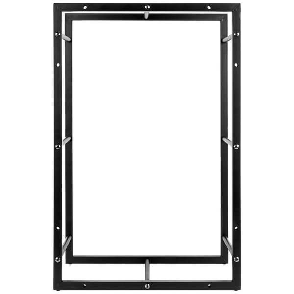 Metallinen polttopuuteline, musta, 45x28x70 cm