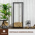 Miniatyrbild 4 av 9: Trähylla, 60x25x150 cm, Svart