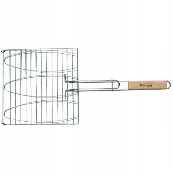 Trädgårdsgrillgaller för fisk, trippelt, 28x28 cm