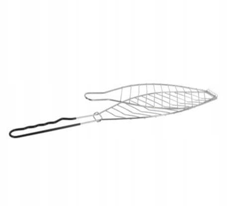 Grillrist i rustfrit stål til grillning af fisk 13,5x42,5 cm