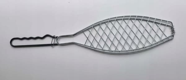 Grillrist i rustfrit stål til grillning af fisk 13,5x42,5 cm