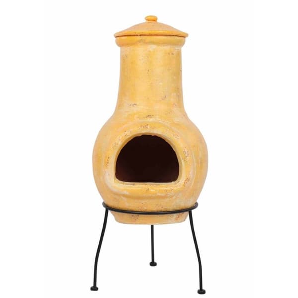 RedFire udendørs pejs 31x31x68 cm Tampico ler gul