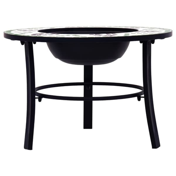 vidaXL Eldfat med mosaik grön 68cm keramik