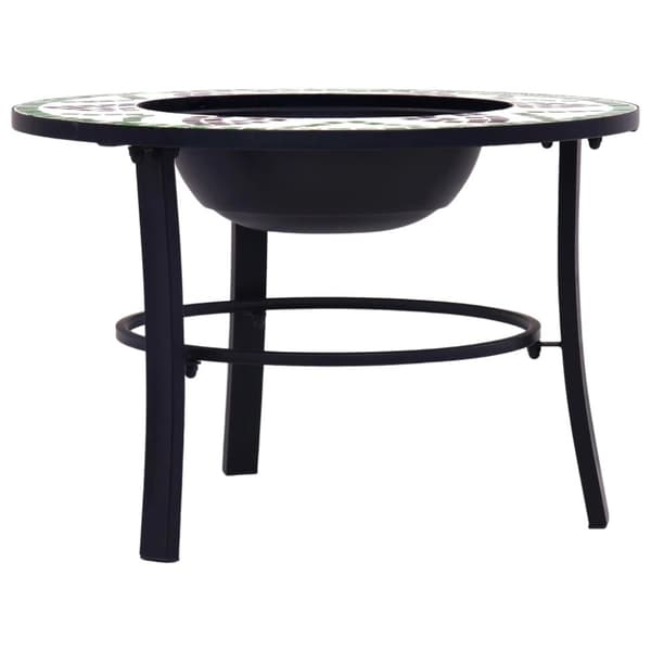 vidaXL Eldfat med mosaik grön 68cm keramik