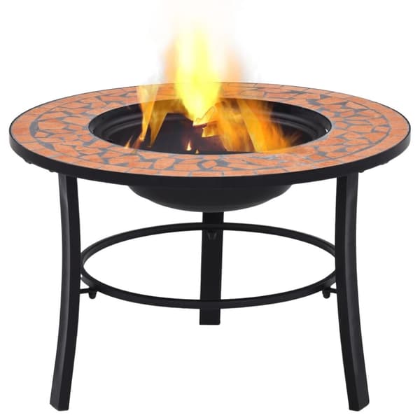vidaXL bålfad mosaik 68 cm keramik terracottafarvet
