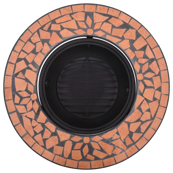 vidaXL bålfad mosaik 68 cm keramik terracottafarvet