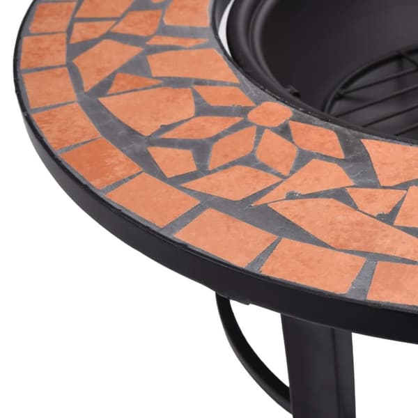 vidaXL bålfad mosaik 68 cm keramik terracottafarvet