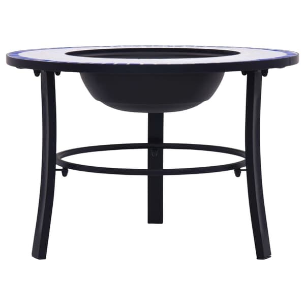 vidaXL bålfad mosaik 68 cm keramik blå og hvid