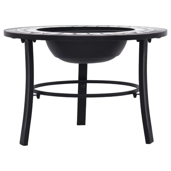 vidaXL bålfad mosaik 68 cm keramik sort og hvid