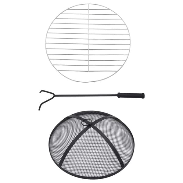 vidaXL bålfad mosaik 68 cm keramik terracottafarvet og hvid