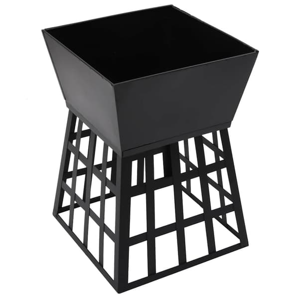 vidaXL 2-i-1 bålfat og grill 34x34x48 cm stål