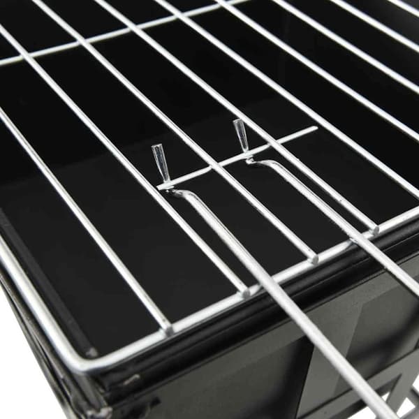 vidaXL 2-i-1 bålfat og grill 34x34x48 cm stål