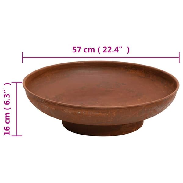 vidaXL Bålfat 57 cm stål