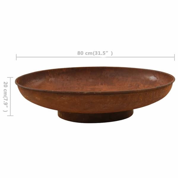 vidaXL Bålfat 80 cm stål