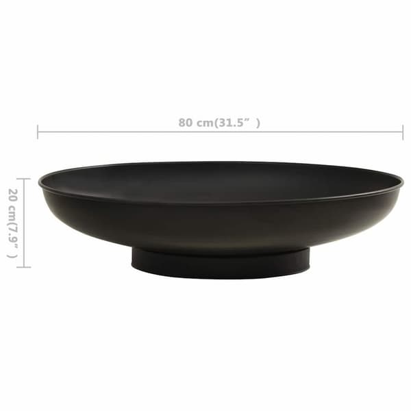 vidaXL Tulimalja 80 cm teräs